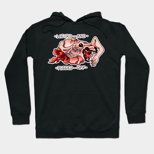 the thing "WEIRD AND PISSED OFF" Hoodie by alekivz